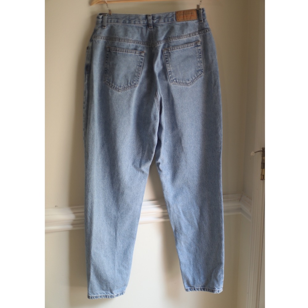 Liz Claiborne Lizwear Jeans Womens 14 Regular Light Wash High Waist Mom Tapered - Picture 2 of 11